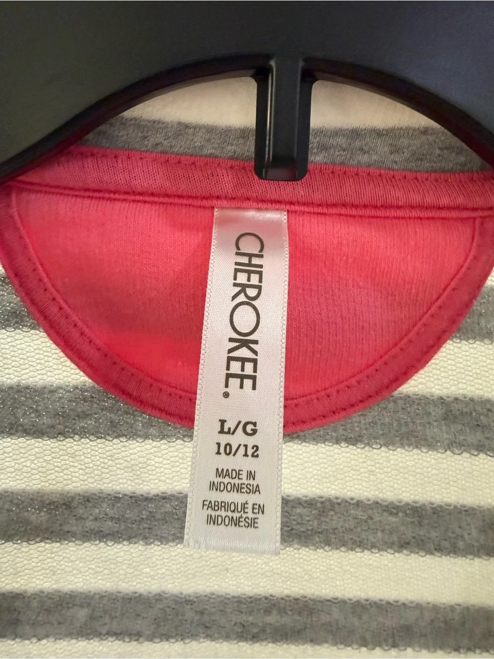 Cherokee Girls Gray & White Striped Moto Jacket